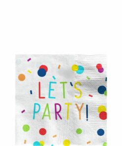 Confetti Birthday Beverage Napkins
