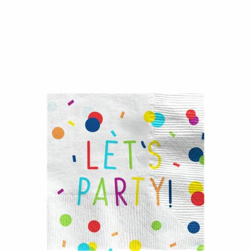 Confetti Birthday Beverage Napkins