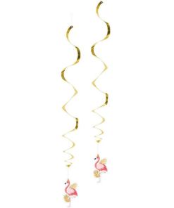 Flamingo Hanging Swirl Decorations