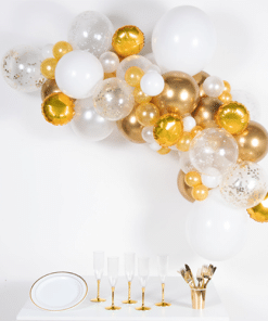 Gold & White Balloon Arch DIY Kit