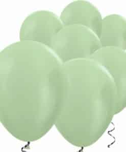 Green Satin Mini Latex Balloons