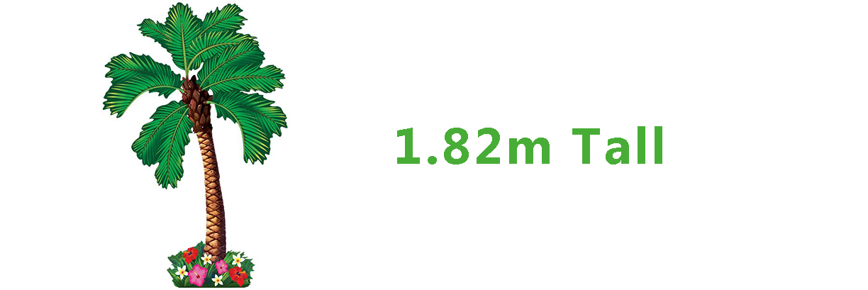 Hawaiian Jointed Palm Tree Decoration