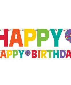 Rainbow Happy Birthday Letter Banner