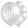 Silver 40th Birthday Balloons