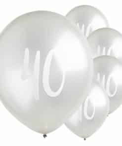 Silver 40th Birthday Balloons