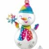 Christmas Snowman Foil Balloon