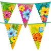 Summer Hibiscus Plastic Bunting