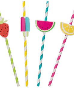 Sweet & Succulent Fruit Paper Straws