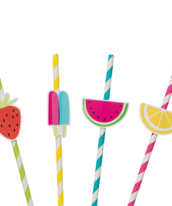 Sweet & Succulent Fruit Paper Straws