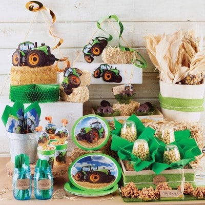 tractor time party decorations banners birthday balloons uk next day delivery