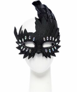 Alternative view of Black Layered Masquerade Mask