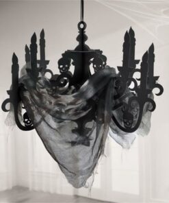 Halloween Candelabra with Gauze Hanging Decoration
