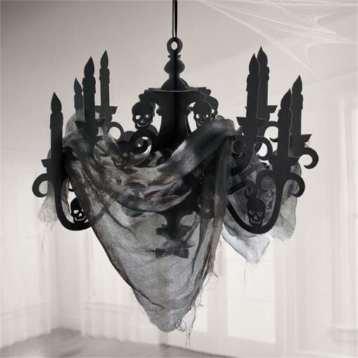 Halloween Candelabra with Gauze Hanging Decoration