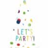 Confetti Print Let's Party Cone Hats