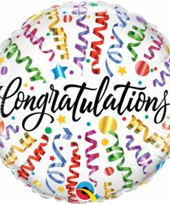 Congratulations Streamers Balloon