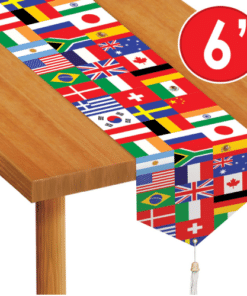 Printed International Flag Table Runner