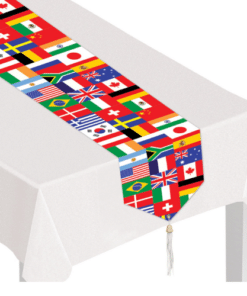 Printed International Flag Table Runner