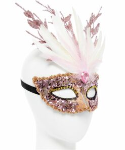 Glitter Pink Masquerade Mask