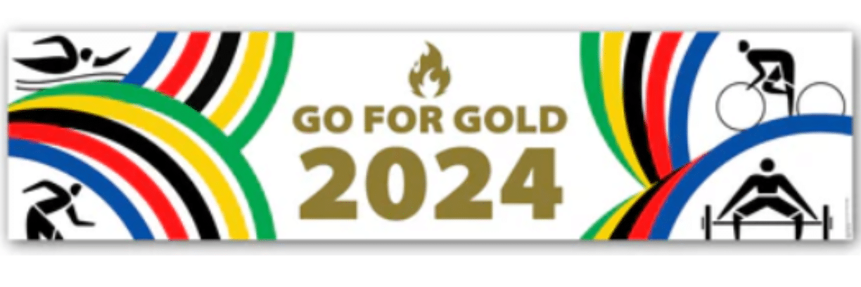 Go For Gold Banner - Olympic Game Decorations Next Day Delivery
