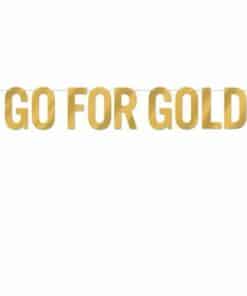 Go for Gold Foil Letter Banner