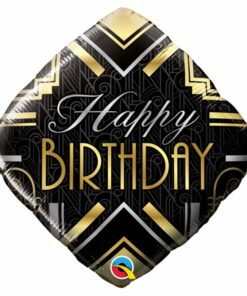 'Happy Birthday' Art Deco Balloon