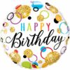 'Happy Birthday' Glitter Dots Balloon