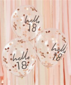 Hello 18 Printed Confetti Balloons