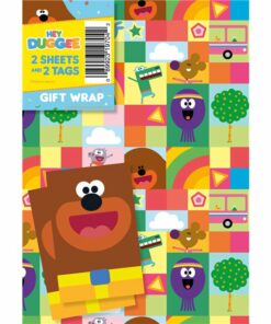 Hey Duggee Gift Wrap 2 Sheets & Tags