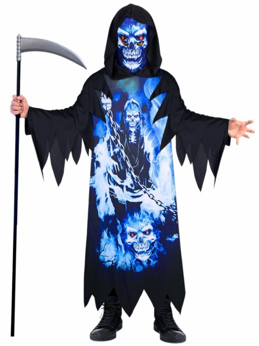Neon Reaper Child Fancy Dress Costume
