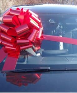 Alternative view of Big Shiny Red Car Gift 42cm Bow – with 6m Wrapping Ribbon