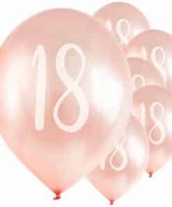 Rose Gold 18th Printed Balloons
