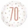 Rose Gold Glitz 70th Birthday Balloon