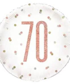Rose Gold Glitz 70th Birthday Balloon