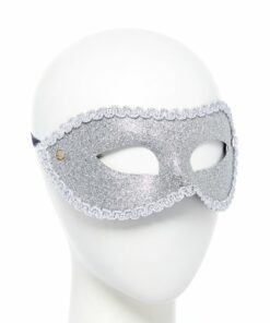 Silver Glitter Masquerade Mask