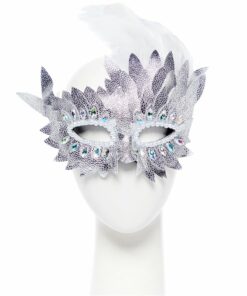 Alternative view of Silver Layered Masquerade Mask