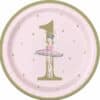 Ballerina 1st Birthday Paper Plates