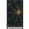 Black & Gold Spiderweb Plastic Tablecover