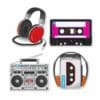 Cassette Player Cutout Decorations