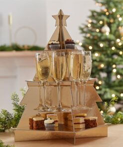 Gold 3D Tree Shaped Treat Stand