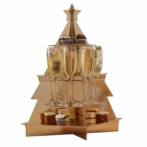 Gold 3D Tree Shaped Treat Stand