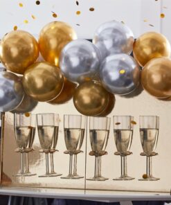 Gold Drinks Stand with Balloons
