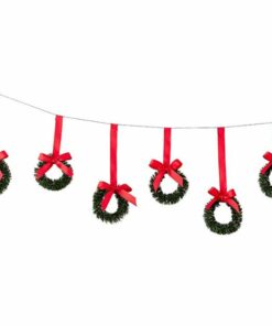 Hanging Wreaths with Velvet Ribbon