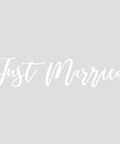 Just Married White Car Sticker - 60cm