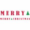 Merry Christmas Glitter Banner
