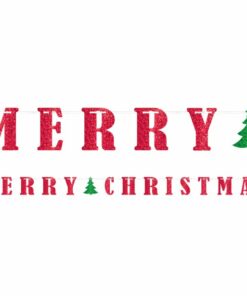 Merry Christmas Glitter Banner