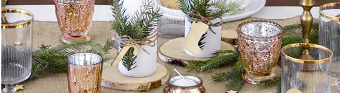 Rose Gold Glass Candle Holder