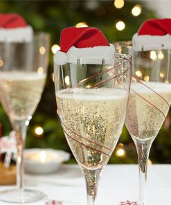 Santa Hat Glass Decorations
