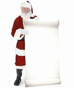 Father Christmas Holding A Sign To Personalised Cardboard Cutout