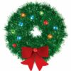 Christmas Tinsel Wreath with Bow