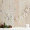 White Glitter Snowflake Garland